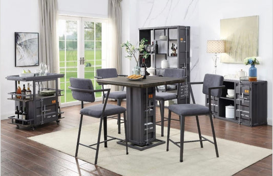Juego de mesa de comedor con altura de mostrador de carga de 5 piezas 77905